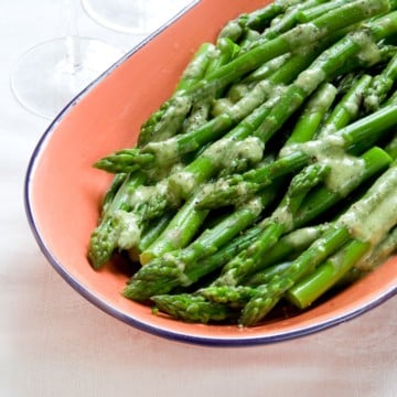 chilled asparagus with tarragon vinaigrette