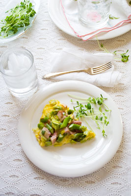 Frittata with Ham and Asparagus