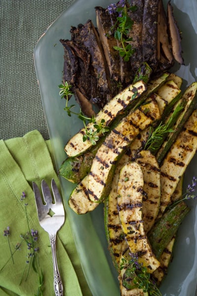 grilled zucchini and portobellos with mustard and herbs grilled zucchini and portobello mushrooms