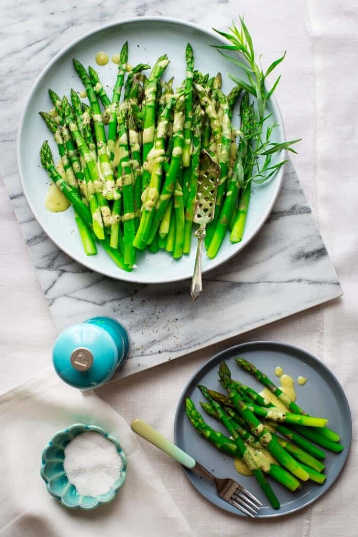 Asparagus with Tarragon Vinaigrette Healthy Seasonal Recipes