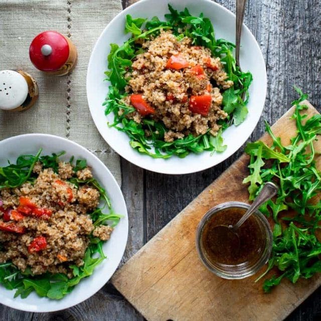 One Pot Vegan Quinoa and Arugula Salad Healthy Seasonal Recipes