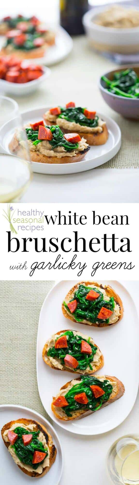 white bean bruschetta with garlicky greens Healthy Seasonal Recipes