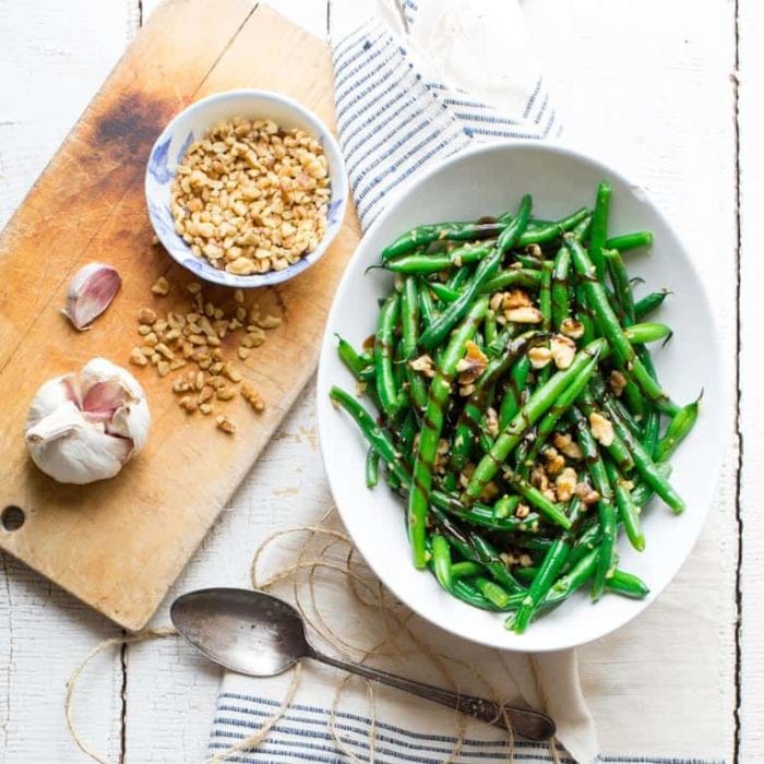 balsamic green beans with walnuts Healthy Seasonal Recipes