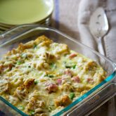 Easy Ham and Asparagus Bread Pudding