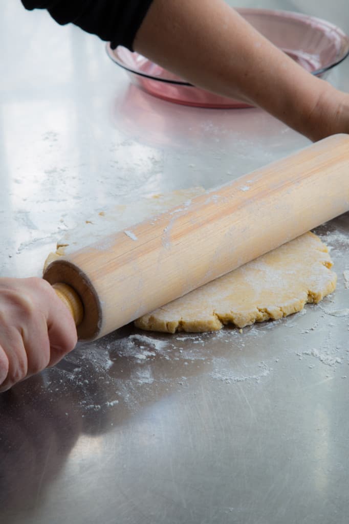 rolling out a pie crust on healthy seasonal recipes