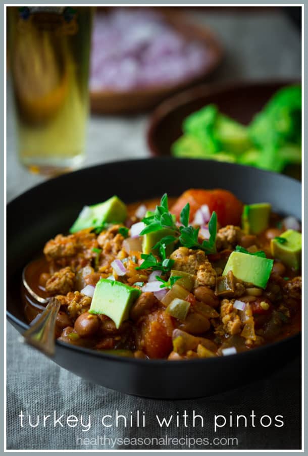 turkey chili with pinto beans Healthy Seasonal Recipes