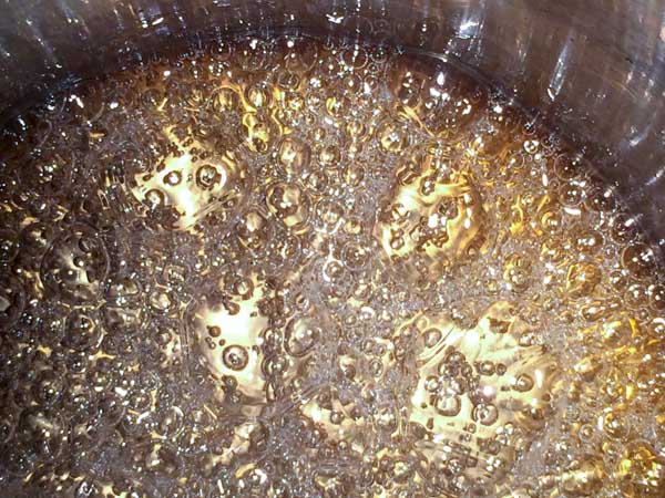 sugars caramelize after the water is evaporated at 340 degrees 