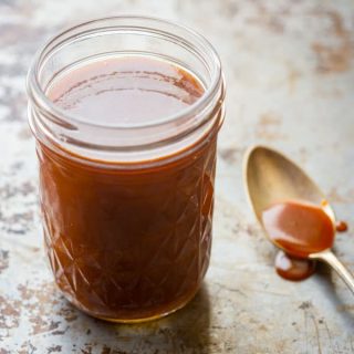 Salted Bourbon Caramel Sauce on healthyseasonalrecipes.com