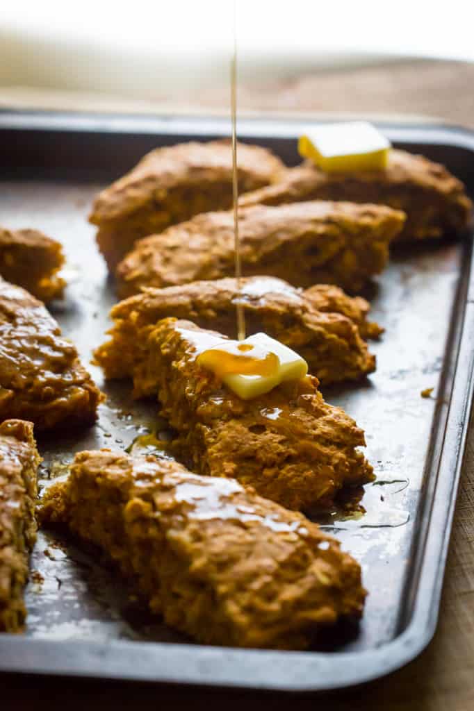 Pumpkin Scones with Waluts and Maple {vegan} on healthy seasonal recipes