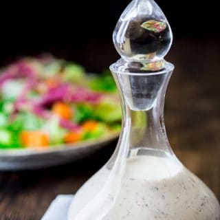 Light Creamy Italian Salad Dressing by Katie Webster on Healthy Seasonal Recipes #saladdressing #lowcalorie #healthy