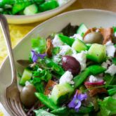 Snap Pea, Mint and Feta Fattoush Salad | Healthy Seasonal Recipes