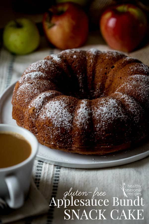 gluten-free applesauce bundt snack cake | healthy seasonal recipes