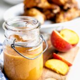peach barbecue sauce with chipotle and maple syrup