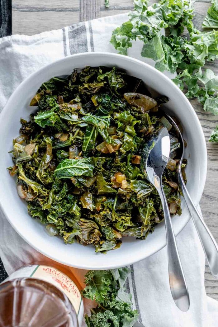 Sautéed Kale with Cider Vinegar Healthy Seasonal Recipes