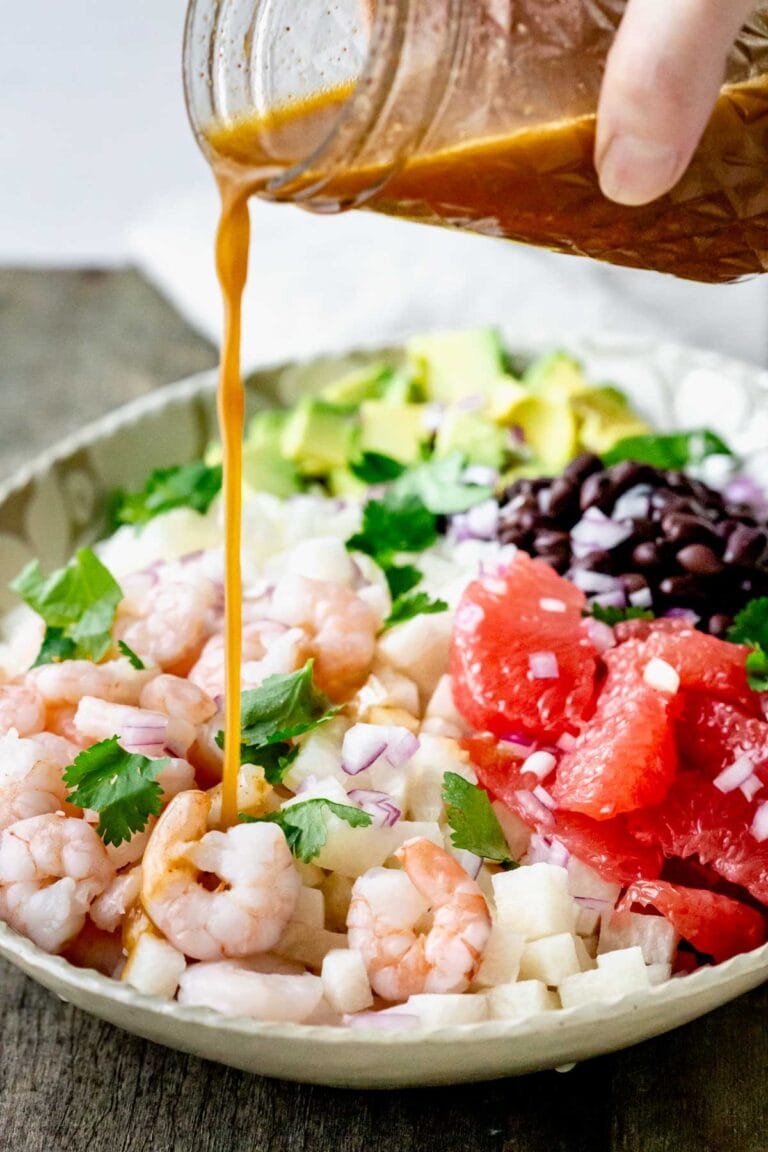 Black Bean and Jicama Shrimp Salad Healthy Seasonal Recipes