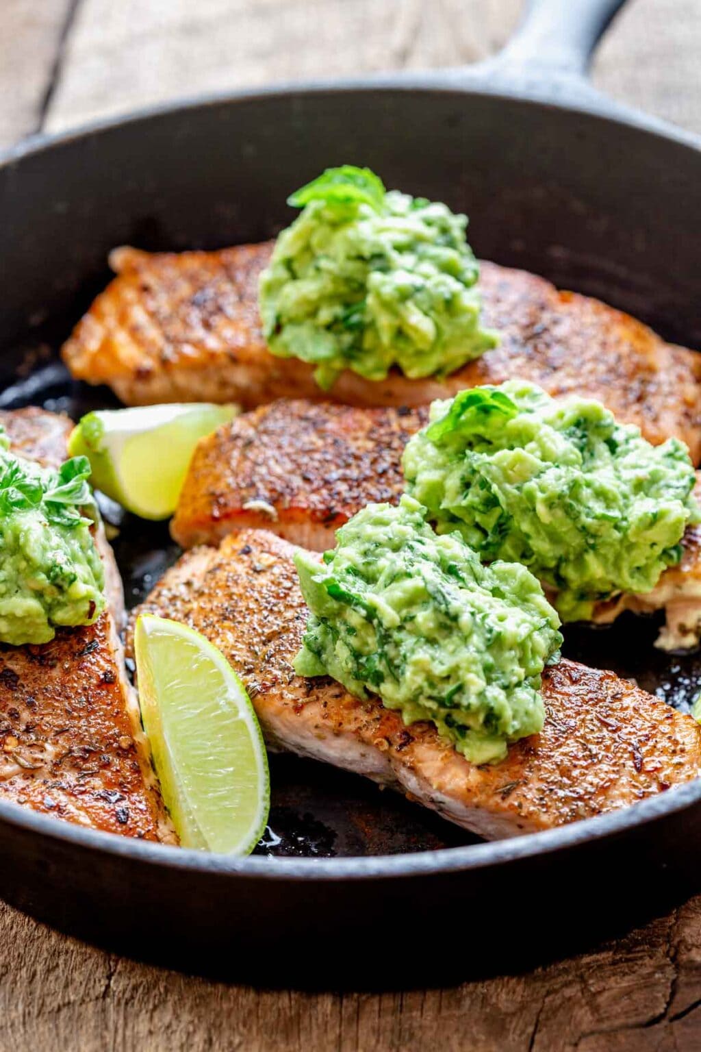 Easy Skillet Salmon with Avocado and Basil Healthy Seasonal Recipes