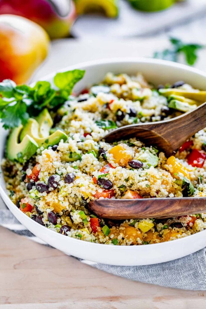 Southwest Quinoa Salad with Black Beans, Mango and Avocado