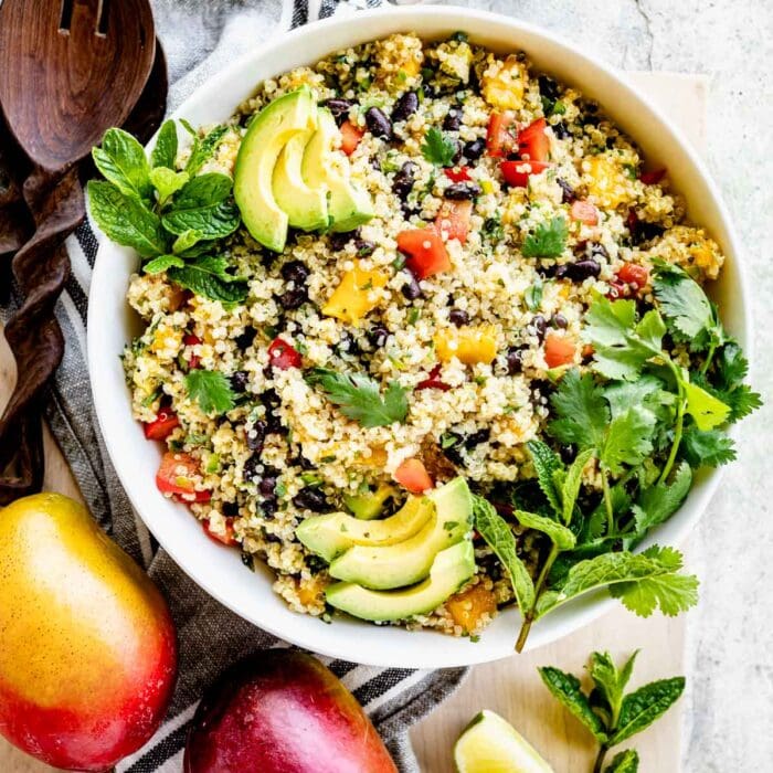 Southwest Quinoa Salad with Black Beans, Mango and Avocado