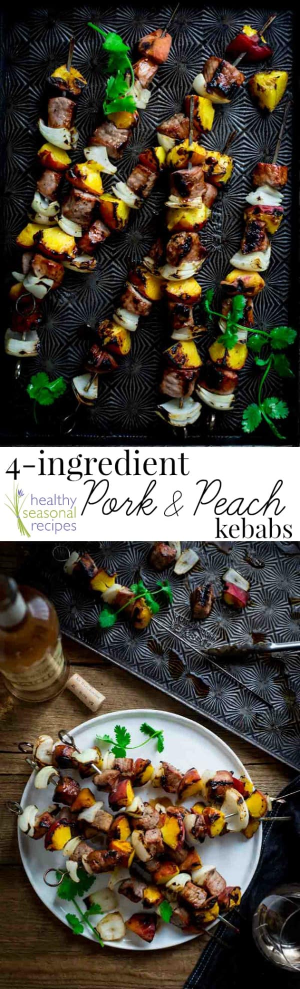 4Ingredient Pork and Peach Kebabs