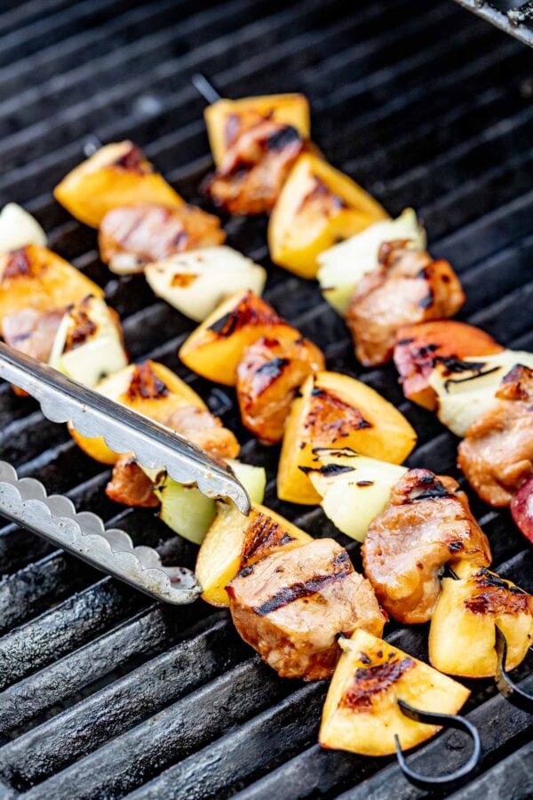 4Ingredient Pork and Peach Kebabs Healthy Seasonal Recipes