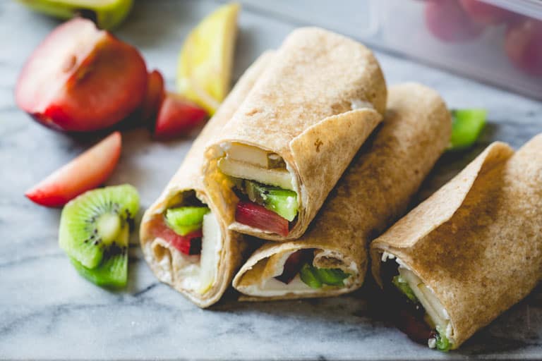 Easy Fruit and Cream Cheese Lunch Wraps Healthy Seasonal Recipes