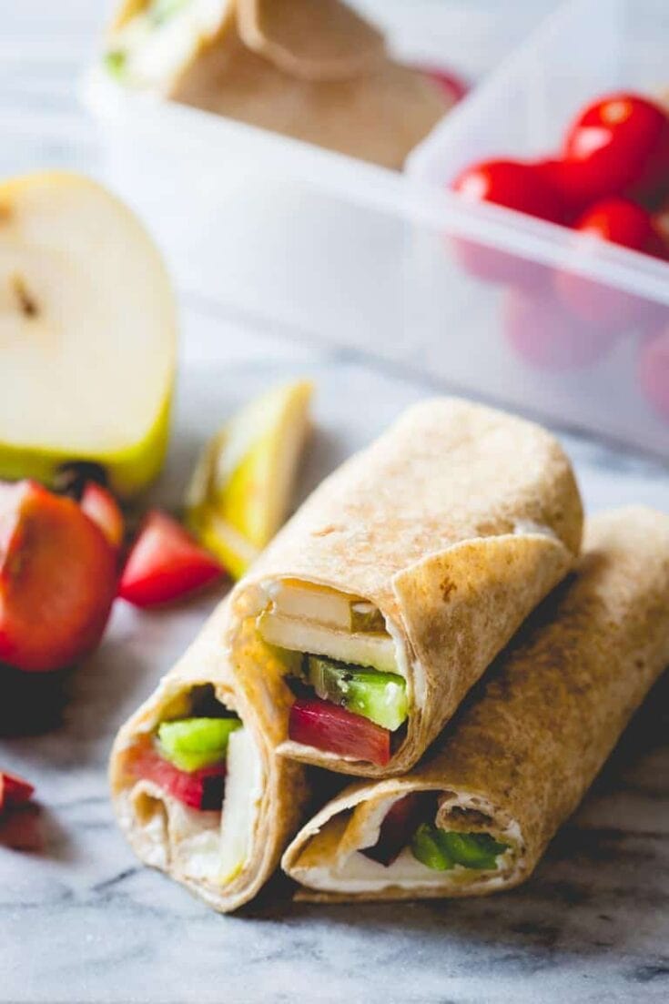 Easy Fruit and Cream Cheese Lunch Wraps Healthy Seasonal Recipes