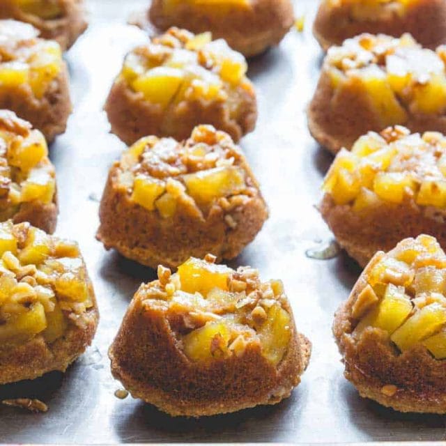 Low Sugar Apple Upside-Down Muffins