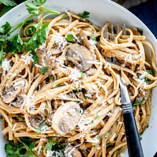 vegetarian fettuccine carbonara Healthy Seasonal Recipes