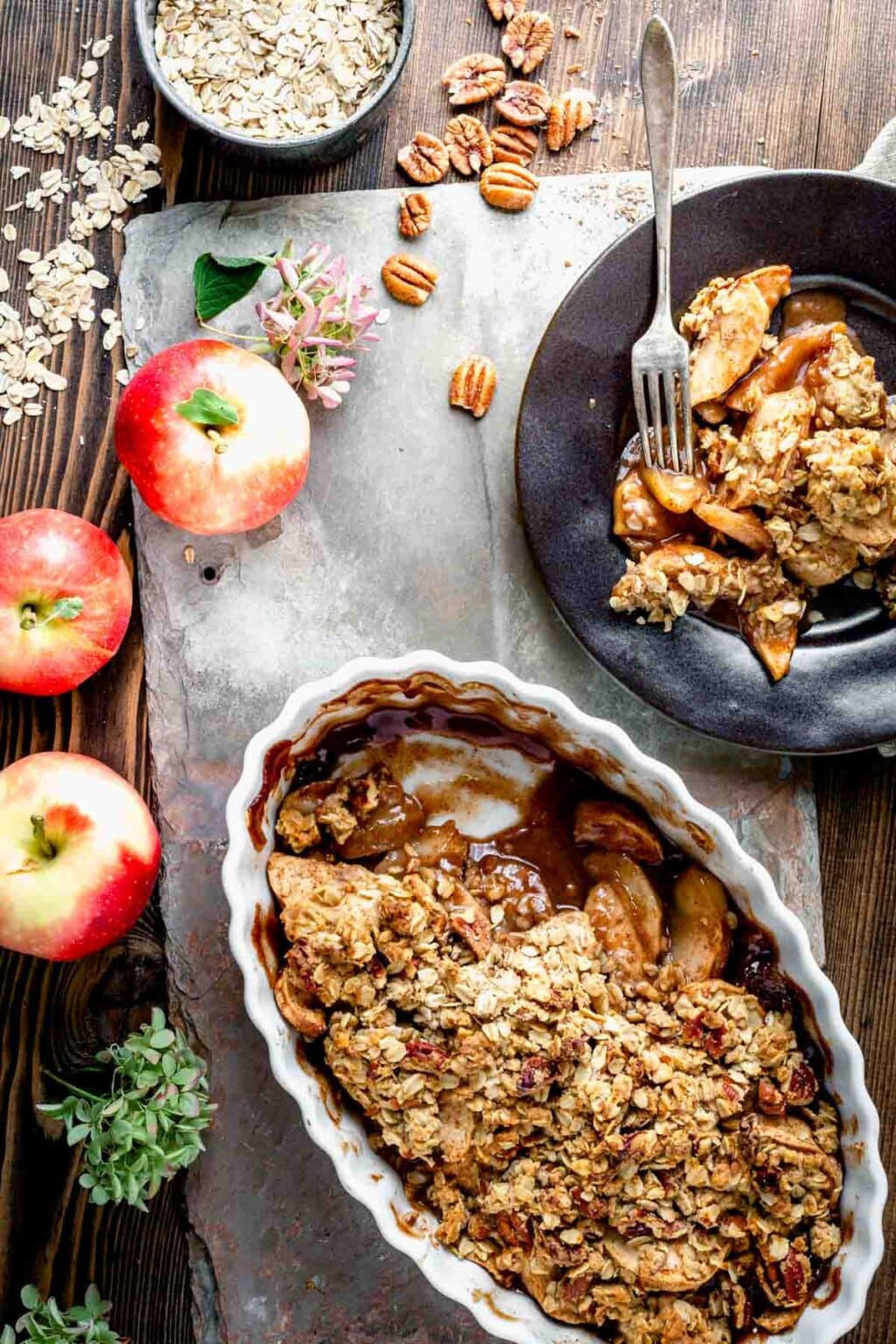 MapleSweetened Healthy Apple Crisp Healthy Seasonal Recipes