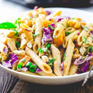 Peanut Noodles with Cabbage and Basil | Healthy Seasonal Recipes | Vegetarian