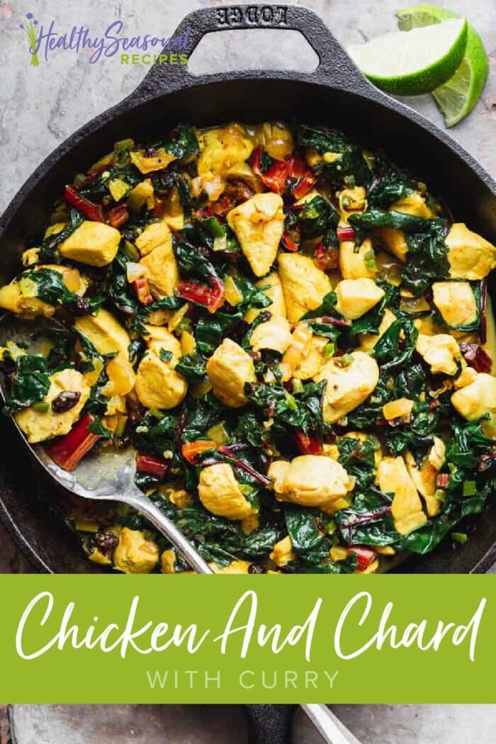 Chicken and chard with curry