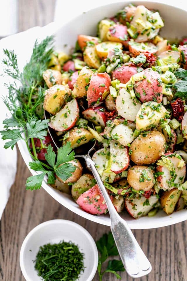NoMayo Potato Salad with Herbs Healthy Seasonal Recipes
