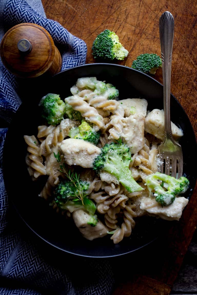 healthy chicken alfredo with broccoli - Healthy Seasonal ...