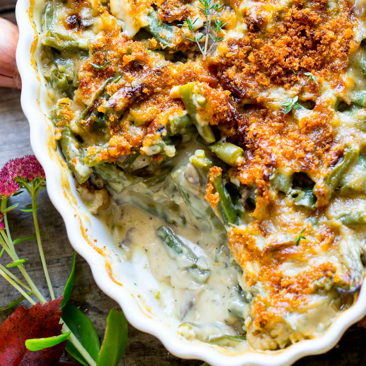 Green Bean Casserole with Cheese Healthy Seasonal Recipes