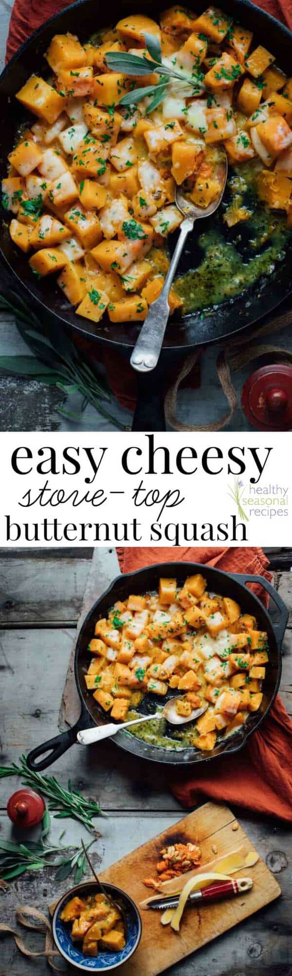easy cheesy stove top butternut squash Healthy Seasonal Recipes