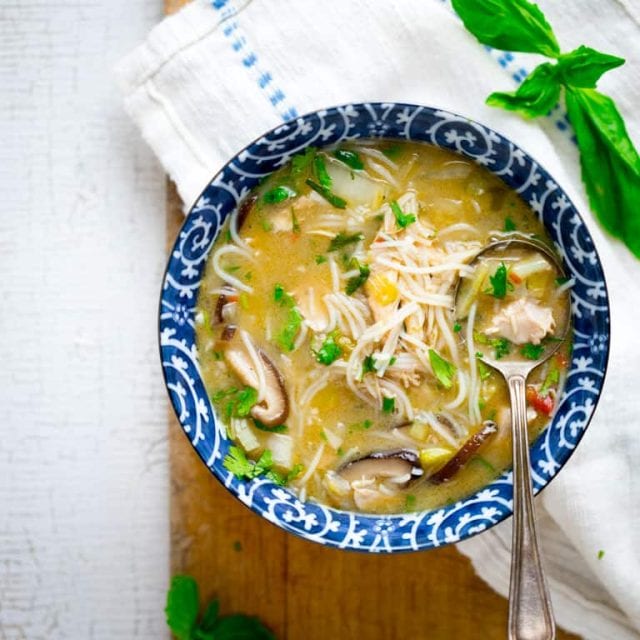 Slow Cooker Thai Chicken Coconut Soup Healthy Seasonal Recipes