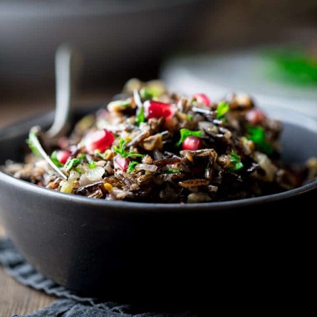 Wild Rice Pilaf with Pistachios and Pomegranates Healthy Seasonal Recipes