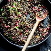 Wild Rice Pilaf with pistachios and pomegranates #christmasrecipe #vegan #glutenfree #sidedish #wildrice
