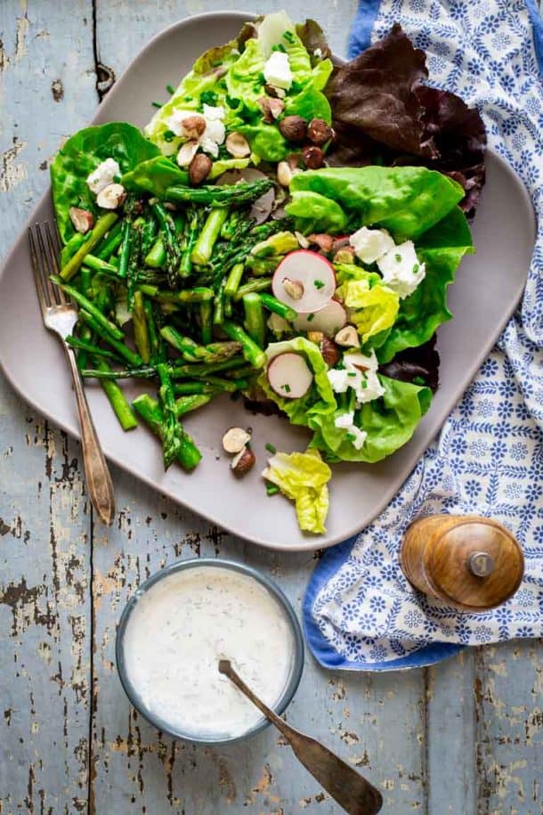 Roasted Asparagus and Goat Cheese Salad Healthy Seasonal Recipes