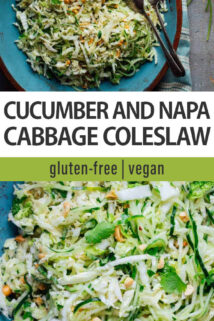 cucumber napa cabbage collage