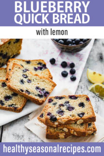 blueberry lemon bread text overlay