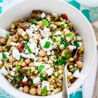 Grilled Corn and Chickpea Salad
