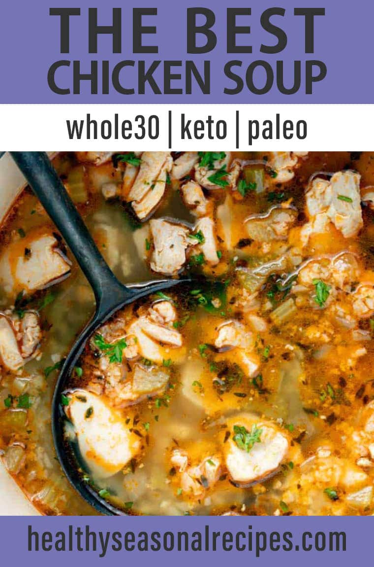 Keto Soup with Chicken & Cauliflower Rice Healthy Seasonal Recipes