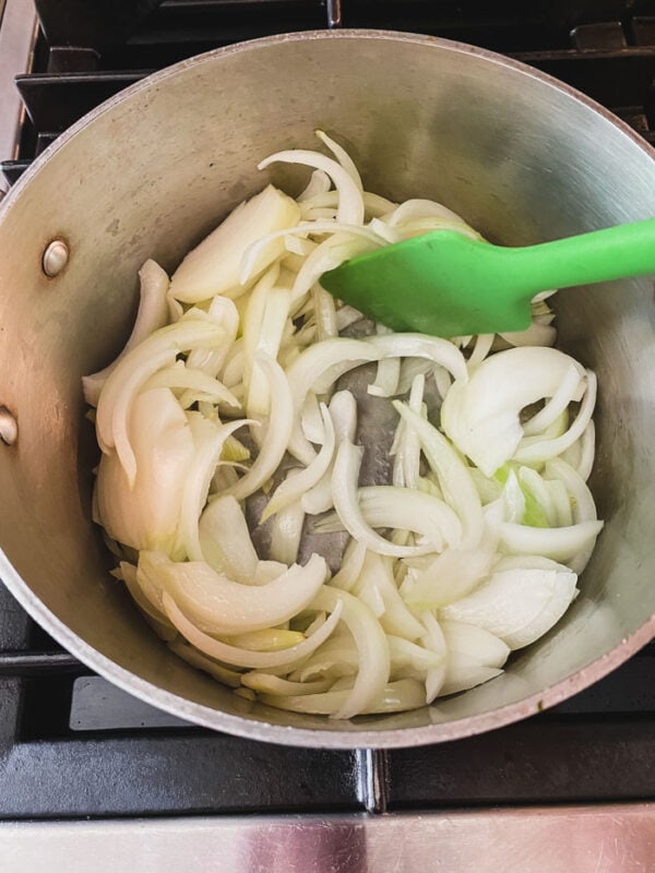 stir the onions