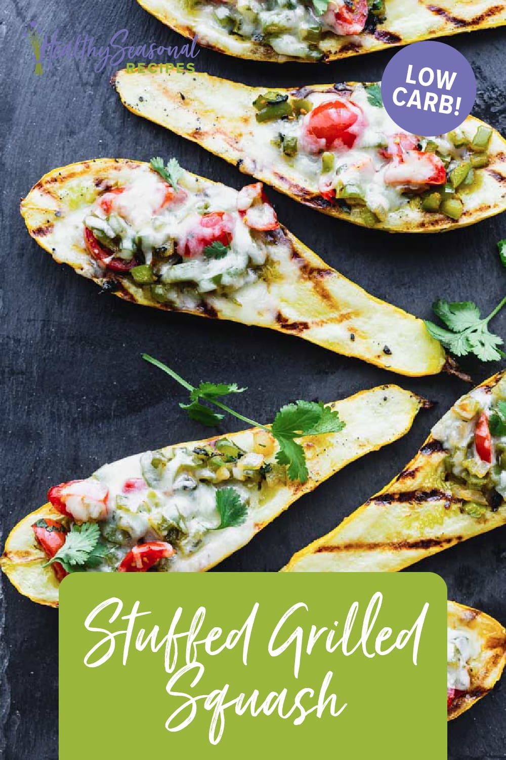 Grilled Stuffed Summer Squash - Healthy Seasonal Recipes