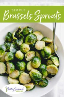 brussels sprouts in a white bowl