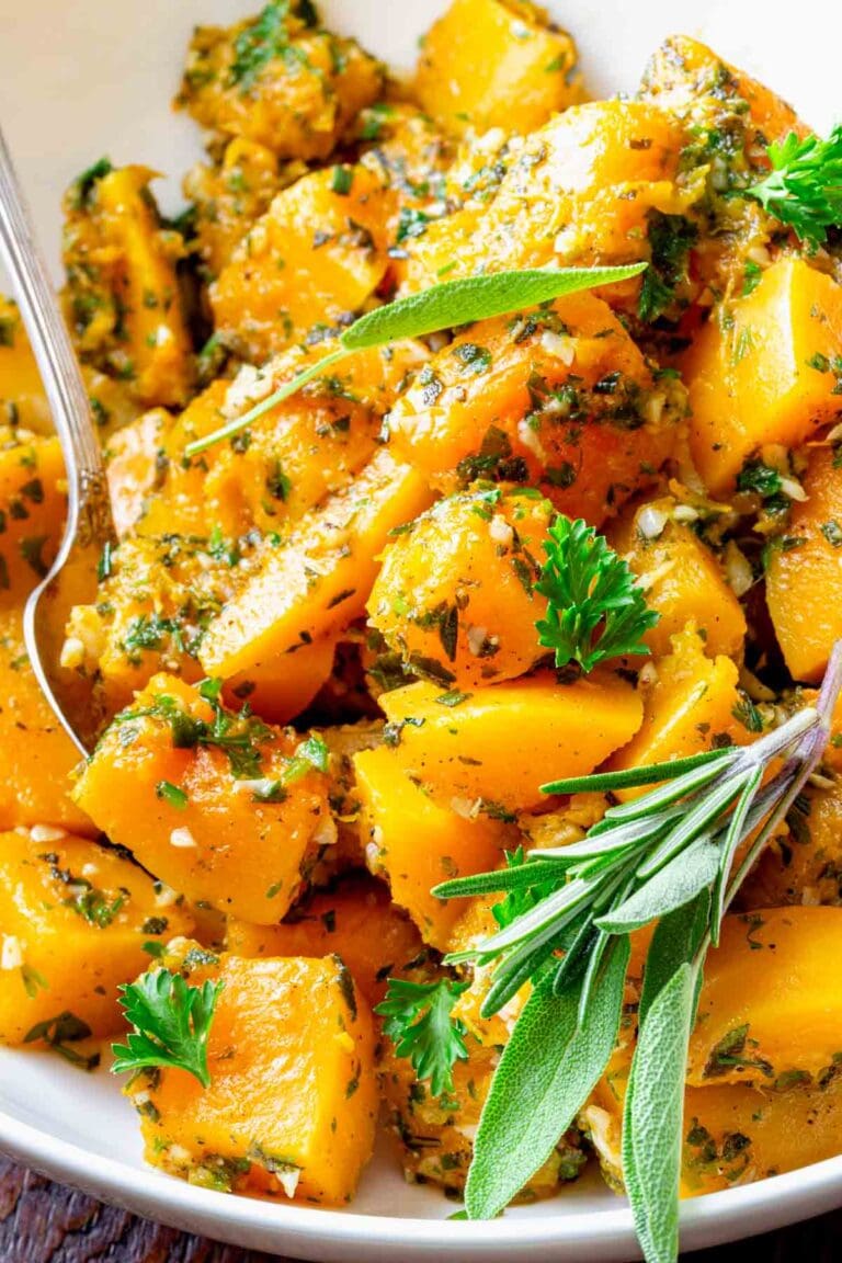 Easy Butternut Squash Recipe with Garlic and Herbs Healthy Seasonal