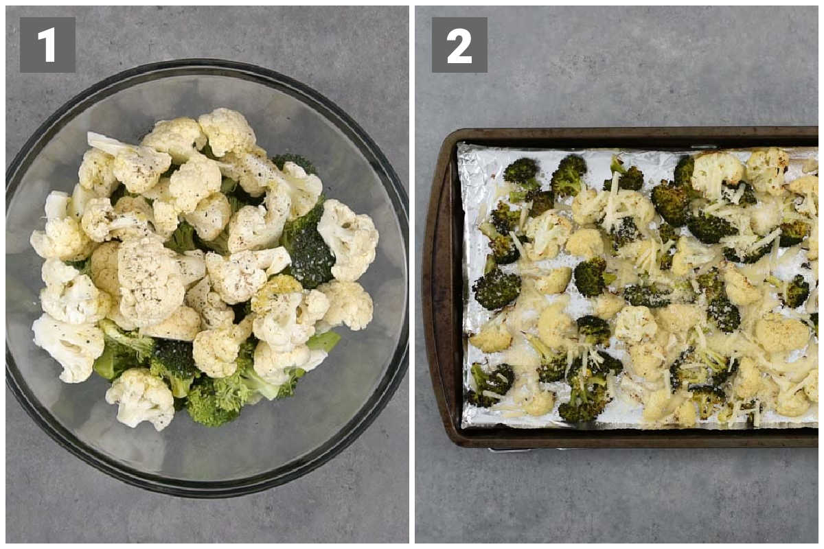 Roasted Broccoli And Cauliflower With Cheese Healthy Seasonal Recipes