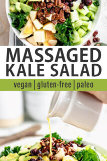 massaged kale salad collage