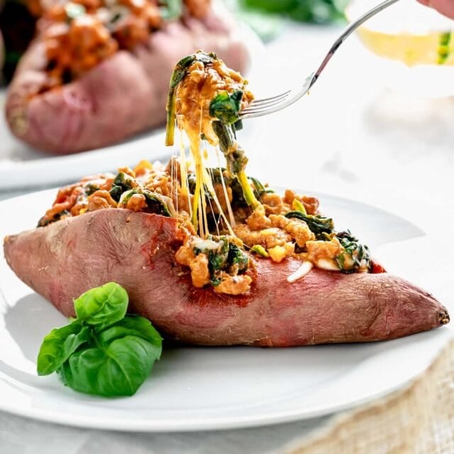 Chicken Stuffed Sweet Potatoes